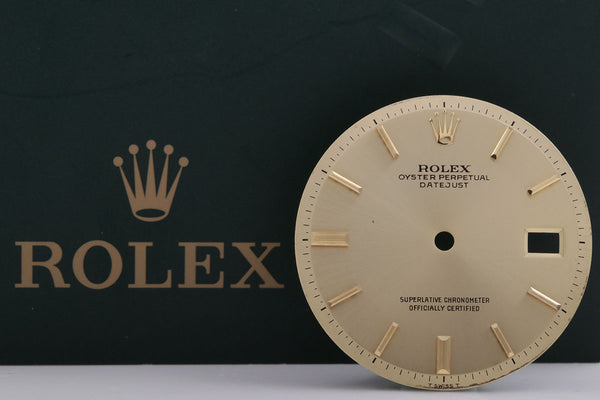 Load image into Gallery viewer, Rolex Mens Datejust Champagne Stick Dial for 1601 - 1603 FCD14874
