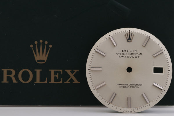 Load image into Gallery viewer, Rolex Mens Datejustsilver Stick Dial for 1601 - 1603 FCD14897
