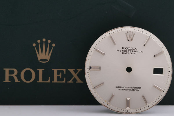Load image into Gallery viewer, Rolex Mens Datejustsilver Stick Dial for 1601 - 1603 FCD14915
