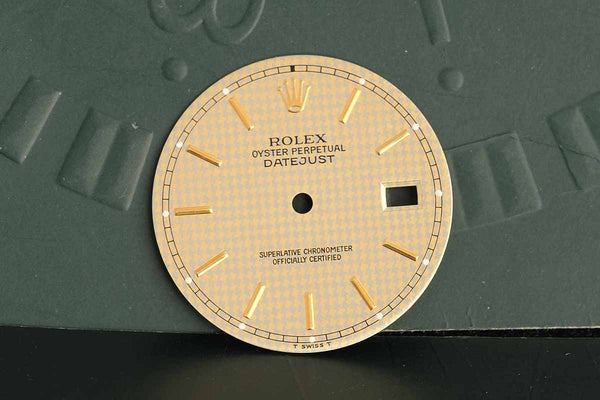 Load image into Gallery viewer, Rolex Mens Champagne Hounds Tooth Dial for model 16233 FCD17667
