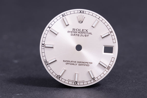 Load image into Gallery viewer, Rolex Midsize Silver Lumi Stick Dial for 178274 FCD19598
