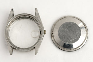 Rolex 1501 Date Case with caseback and Engine turned Bezel circa 1969 FCD20306