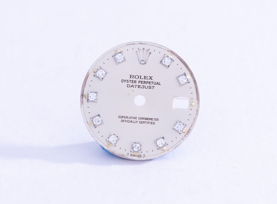 Rolex LadiesDamaged Silver Diamond dial for model 6917 - 69179 - 69174 FCD20678
