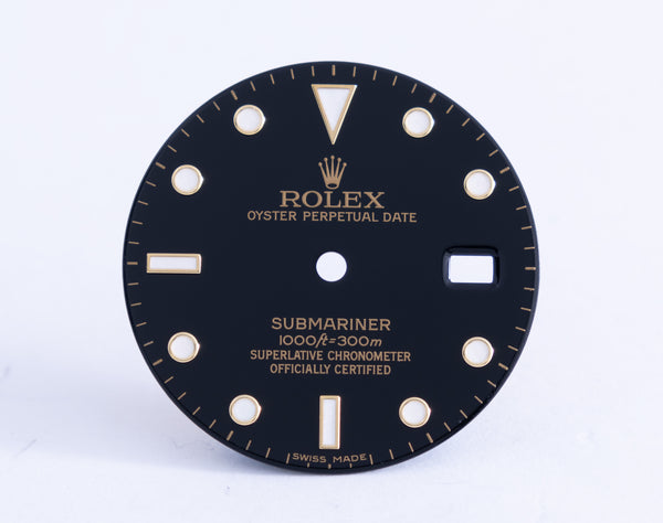 Load image into Gallery viewer, Rolex Submariner Black Swiss Made Dial for model 16613 - 16618 FCD20787
