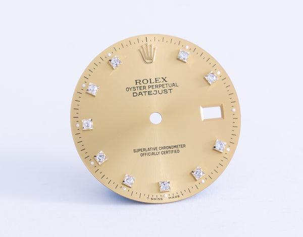 Load image into Gallery viewer, Rolex Datejust Champagne Diamond dial for model 16013 - 16233 FCD20915
