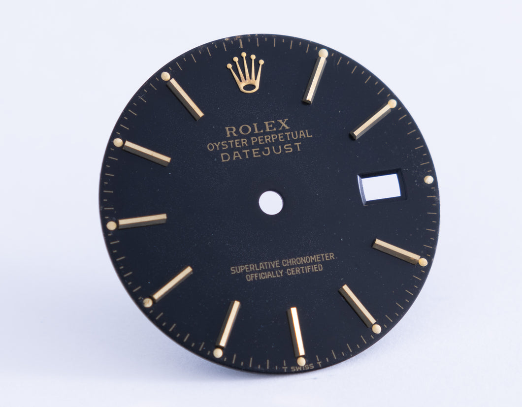 Rolex Datejust Slightly Faded Black Stick Dial for 16013 - 16233 FCD21053