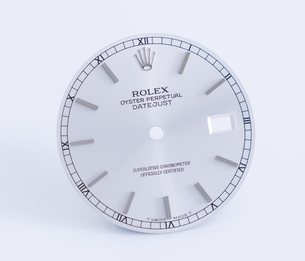 Load image into Gallery viewer, Rolex Mens Datejust Silver Stick Dial for 16234 FCD21546
