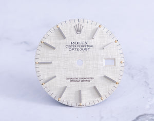 Rolex Datejust Silver linen stick dial for model 16030 - 16014 FCD21599