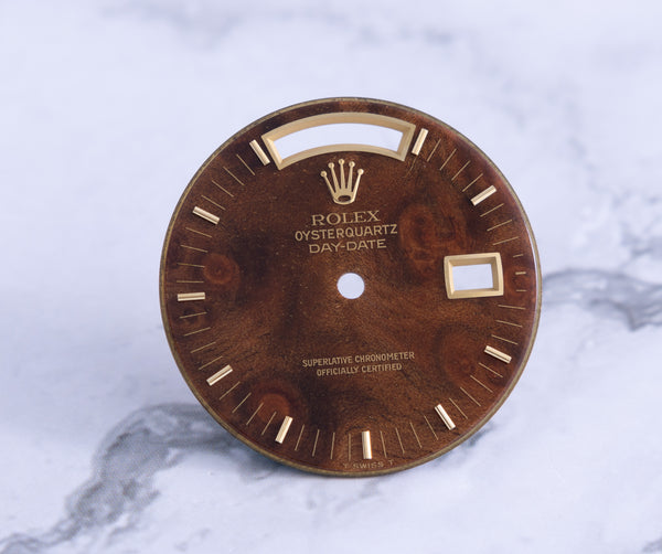 Load image into Gallery viewer, Rolex Oyster Quartz Day-Date Wood Dial for model 19018 FCD21740
