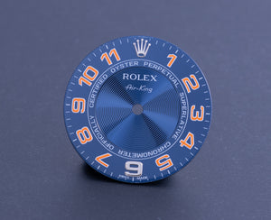 Rolex Blue Airking Dial w/ Orange markers for 114200 FCD22023