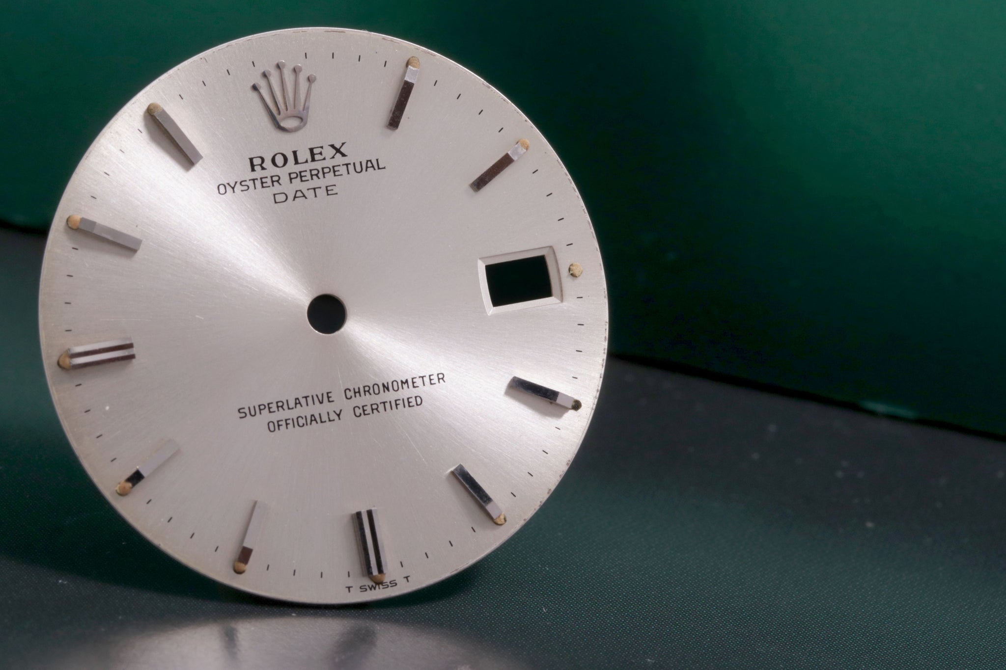 Rolex Silver Date dial for model 1500 w sword style hand set